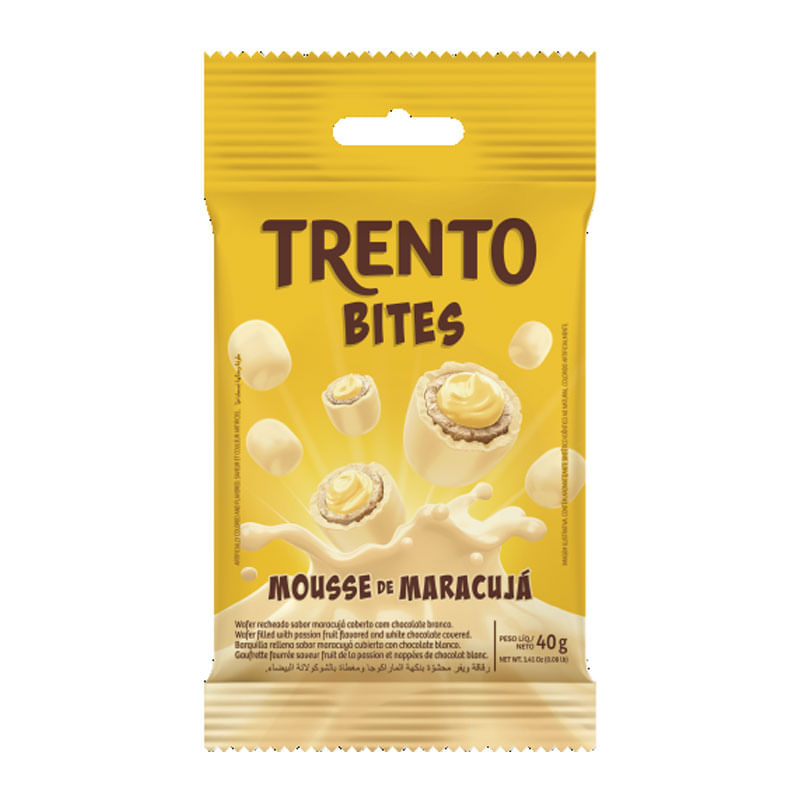 Wafer Trento Peccin Bites Mousse de Maracujá 40g