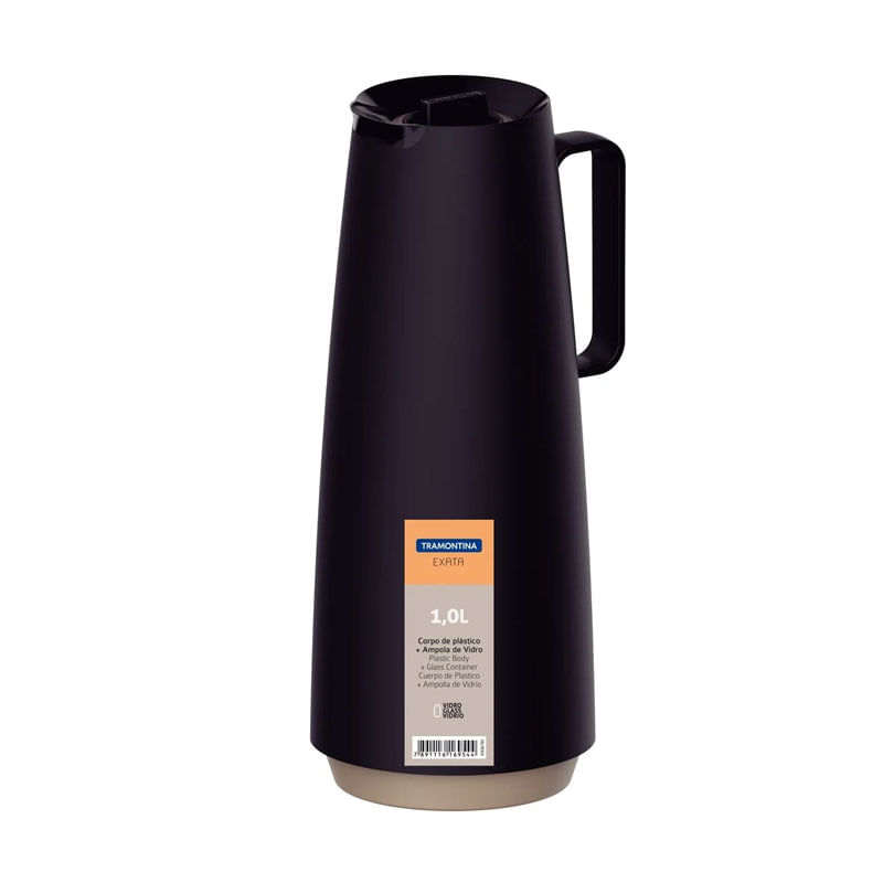 Bule Térmico Tramontina Preto Exata 1L