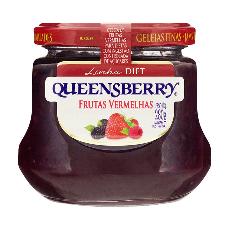 Geleia Diet Classic Queensberry Frutas Vermelhas 280g