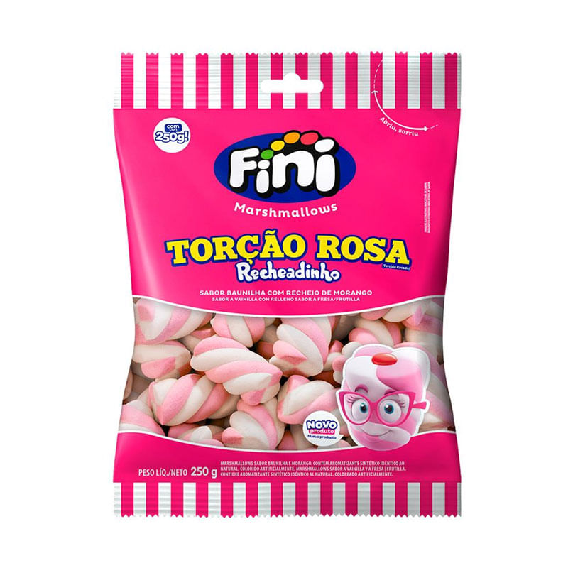 Marshmallows Fini Recheado Rosa e Branco 250g