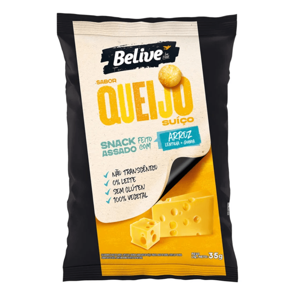 Snacks Belive Queijo Suíço 35g