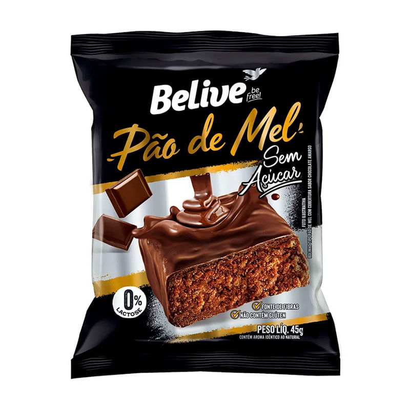 Pão de Mel Belive sem Gluten 45g