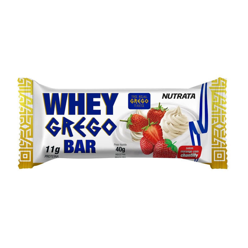 Barra Whet Grego Nutrata Morango com Chantilly 40g