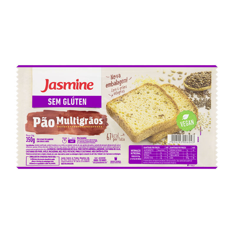 Pão Jasmine Multigrãos 350g