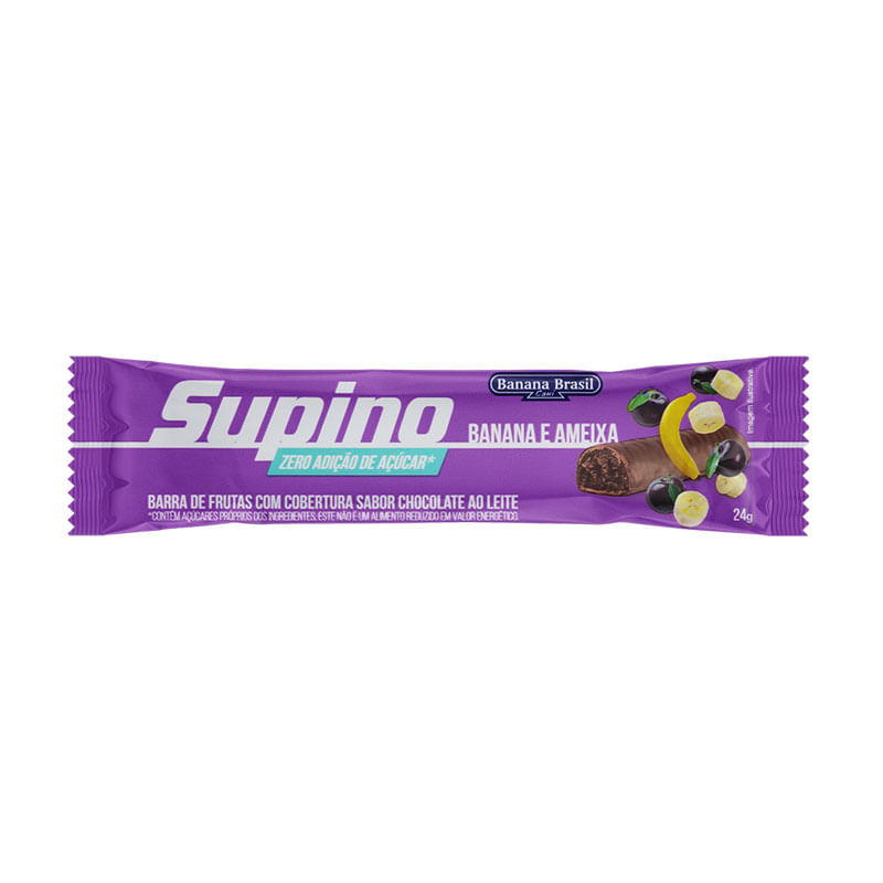Supino Zero Banana Brasil Ameixa e Chocolate ao Leite 24g