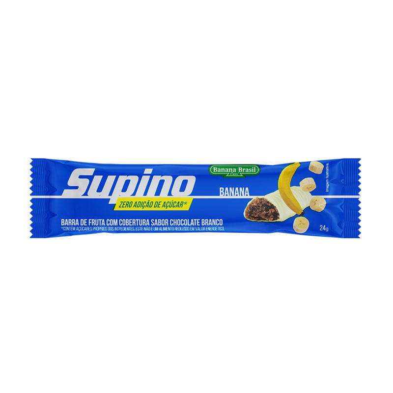 Supino Zero Banana Brasil Banana e Chocolate Branco 24g