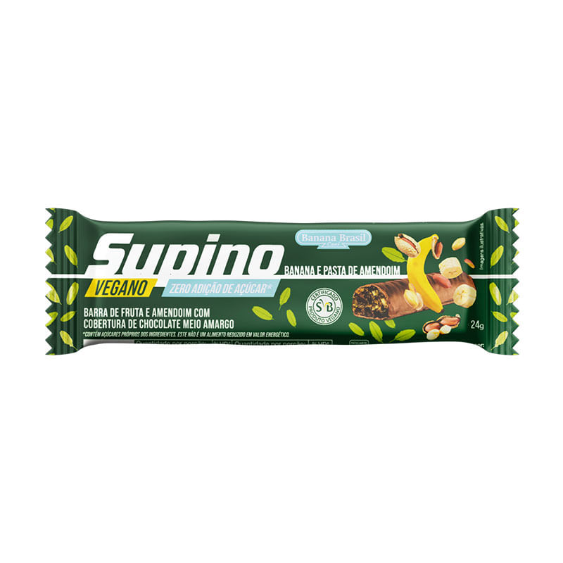 Supino Zero Banana Brasil Vegano Banana e Pasta de Amendoin 24g