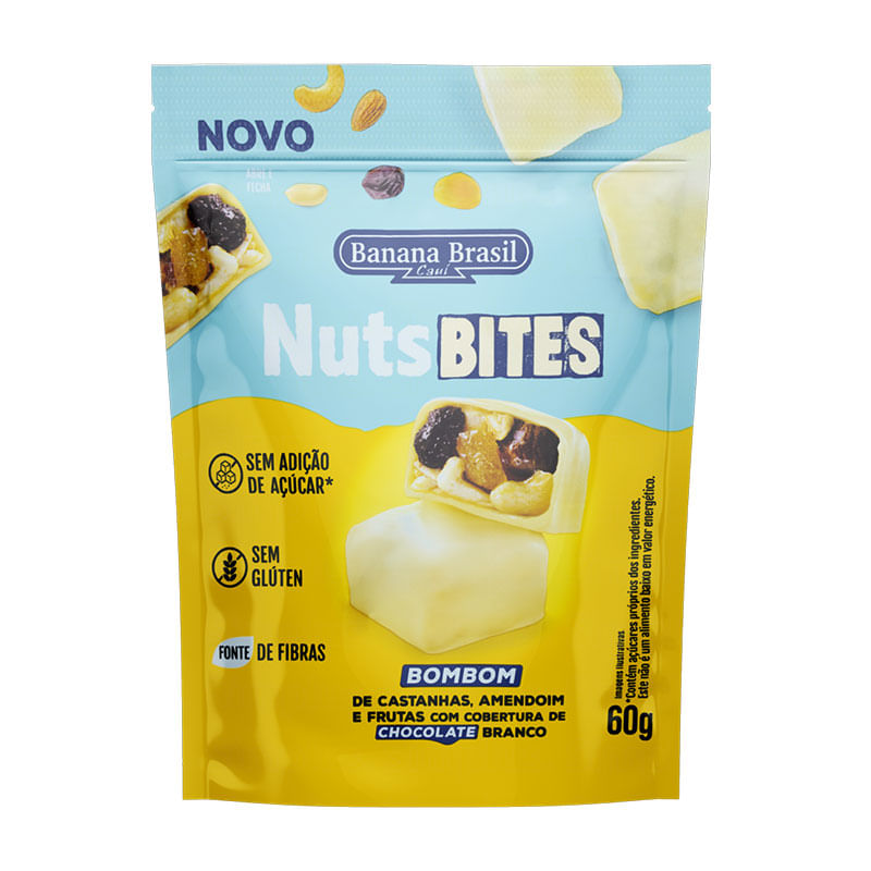 Nuts Bites Banana Brasil Frutas 60g