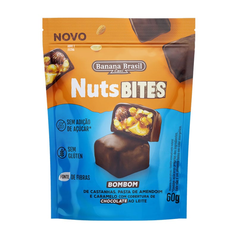 Nuts Bites Banana Brasil Pasta de Amendoin 60g