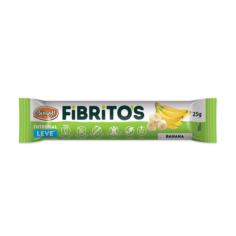 Barra Biosoft Fibrito Banana Light 25g