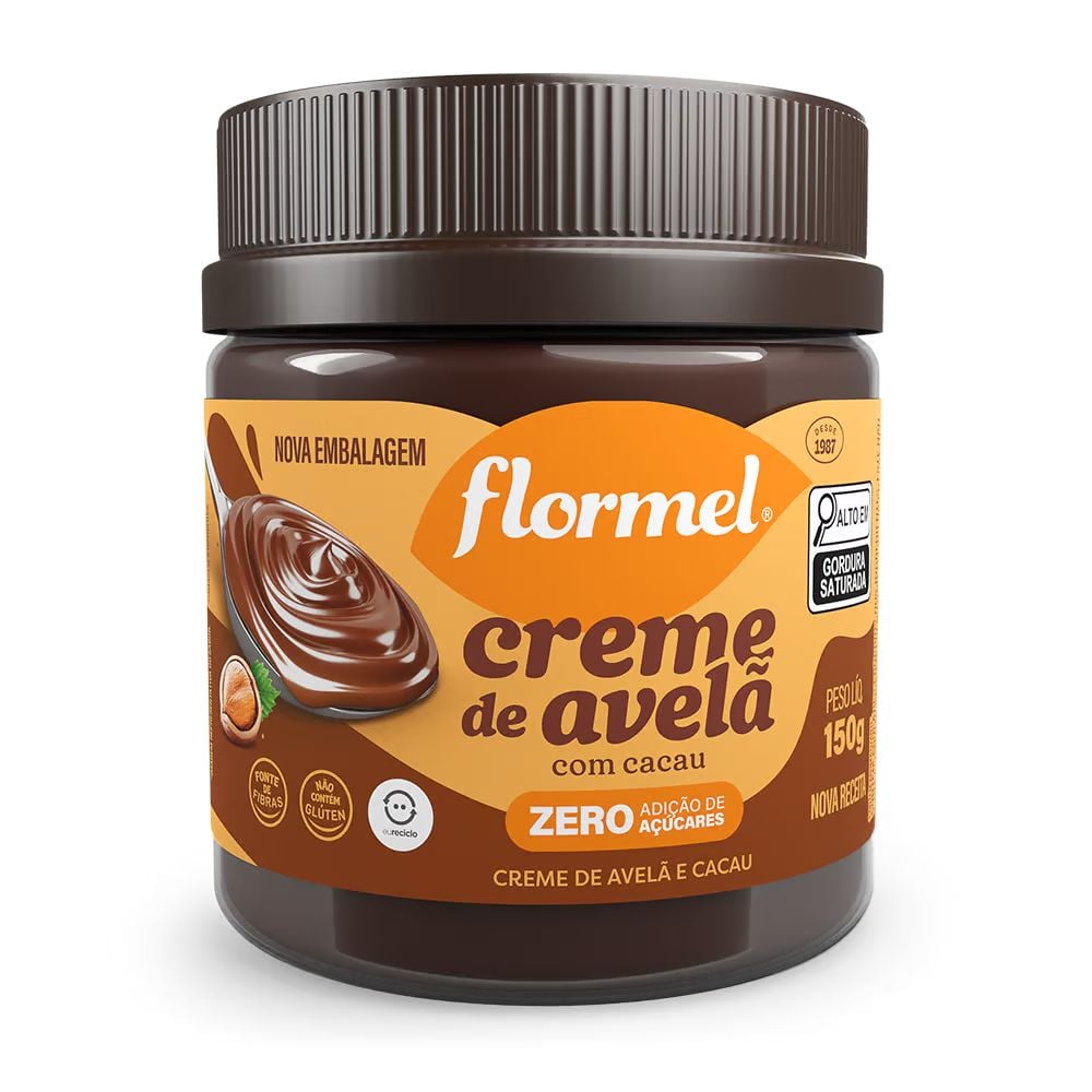 Creme de Avelã Flormel Cacau Zero 150g