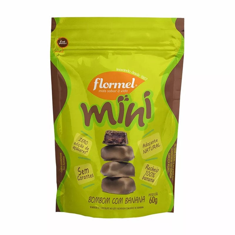 Mini Bombom com Banana Flormel 60g