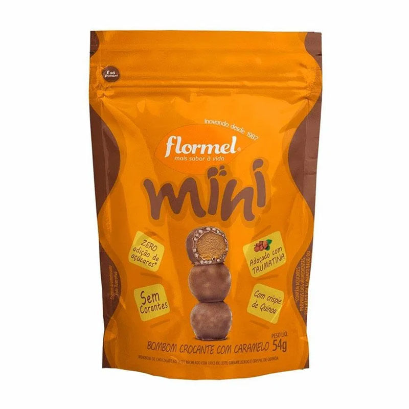 Mini Bombom Crocante com Caramelo Flormel 54g