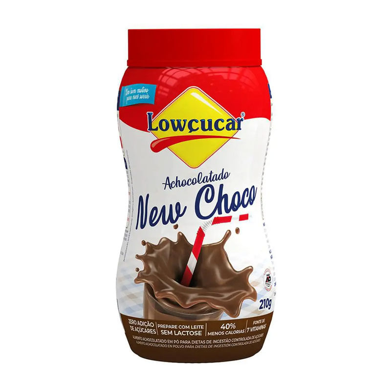 Achocolatado em Pó Lowçucar New Chocolate Zero Lactose 210g