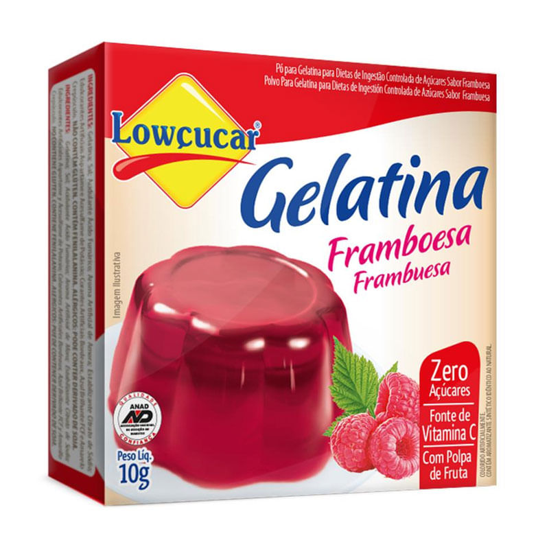 Gelatina Lowçucar Framboesa 10g