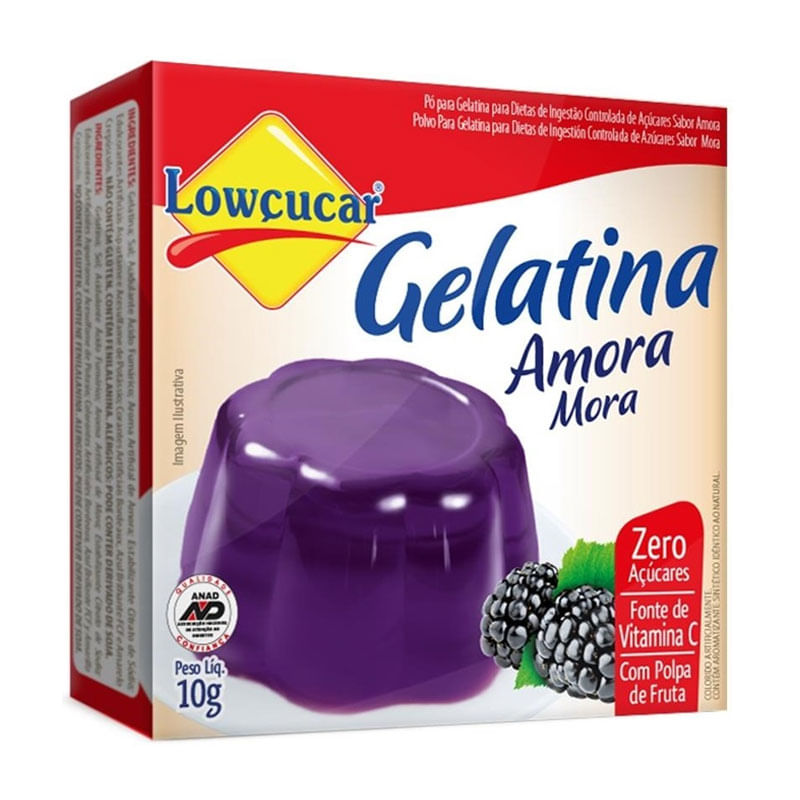 Gelatina Lowçucar Amora 10g
