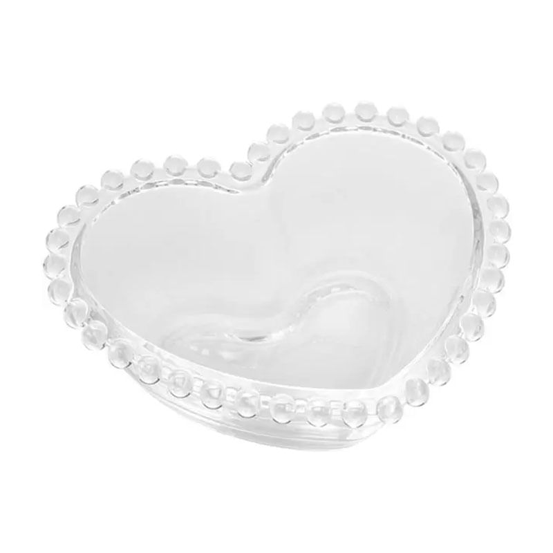 Saladeira Cristal Coração Pearl  21X18X6cm
