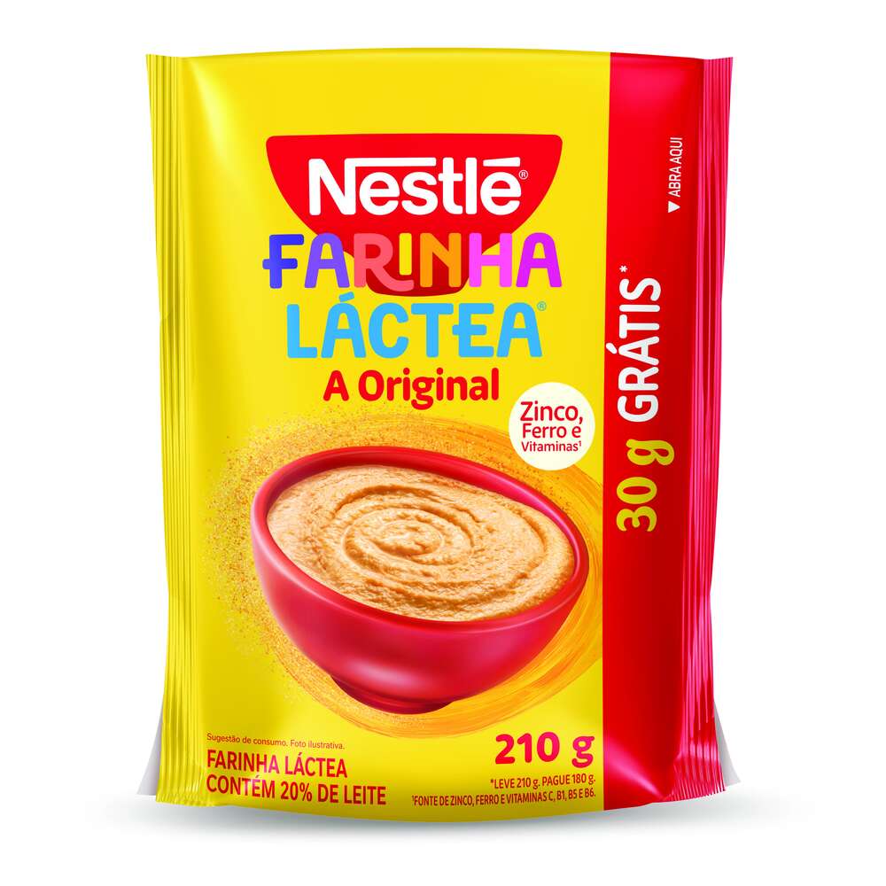 Farinha Láctea Nestlé 210g 30g Grátis