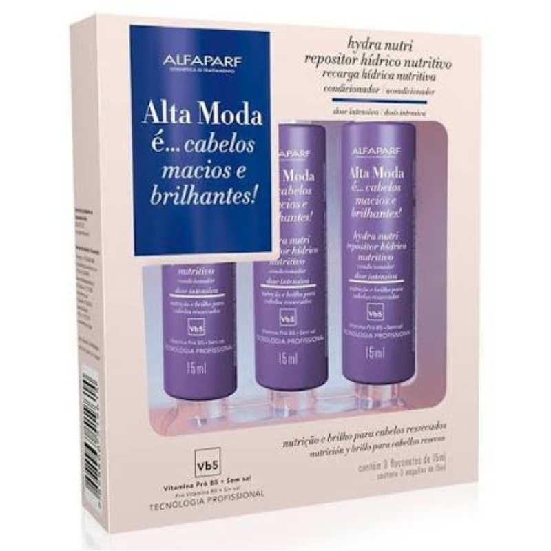 Ampola Alfaparf Milano Semi Di Lino Hydra Nutri 15ml – Kit com 3 Unid.