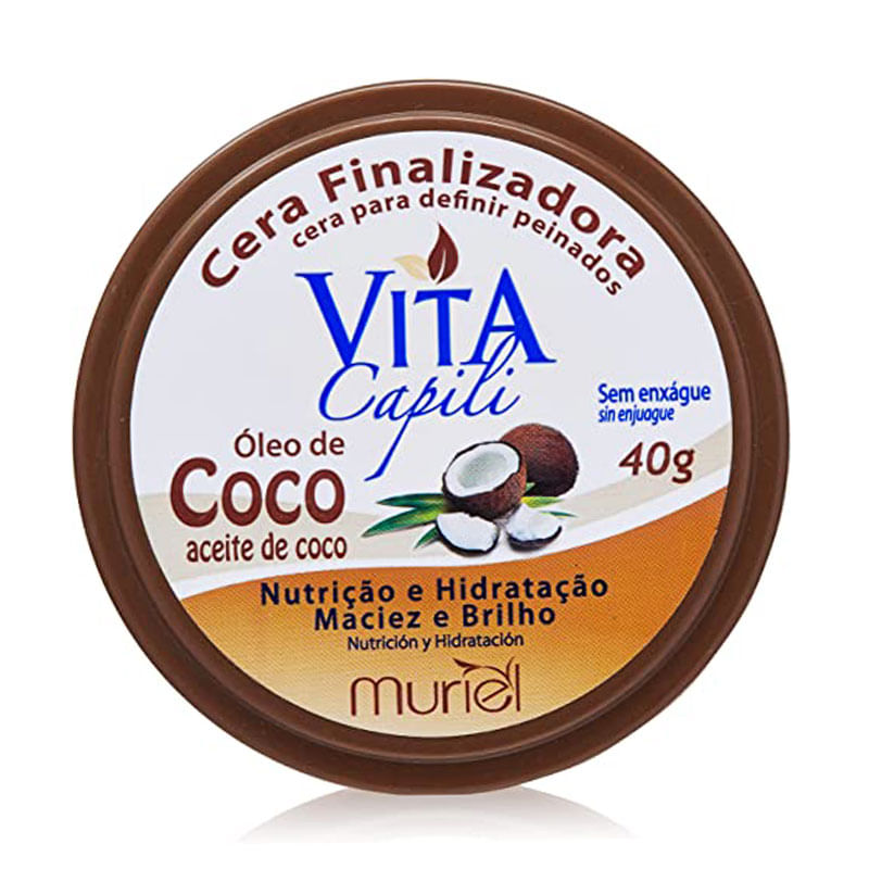 Cera Finalizadora Muriel Óleo de Coco 40g