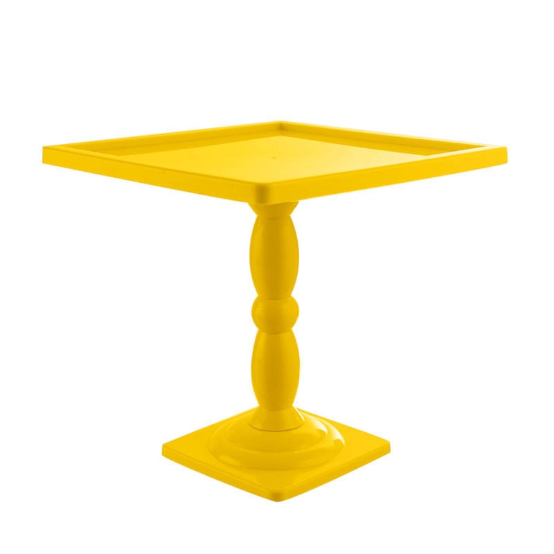 Suporte para Doce Mirandinha Quadrado Amarelo 30cm