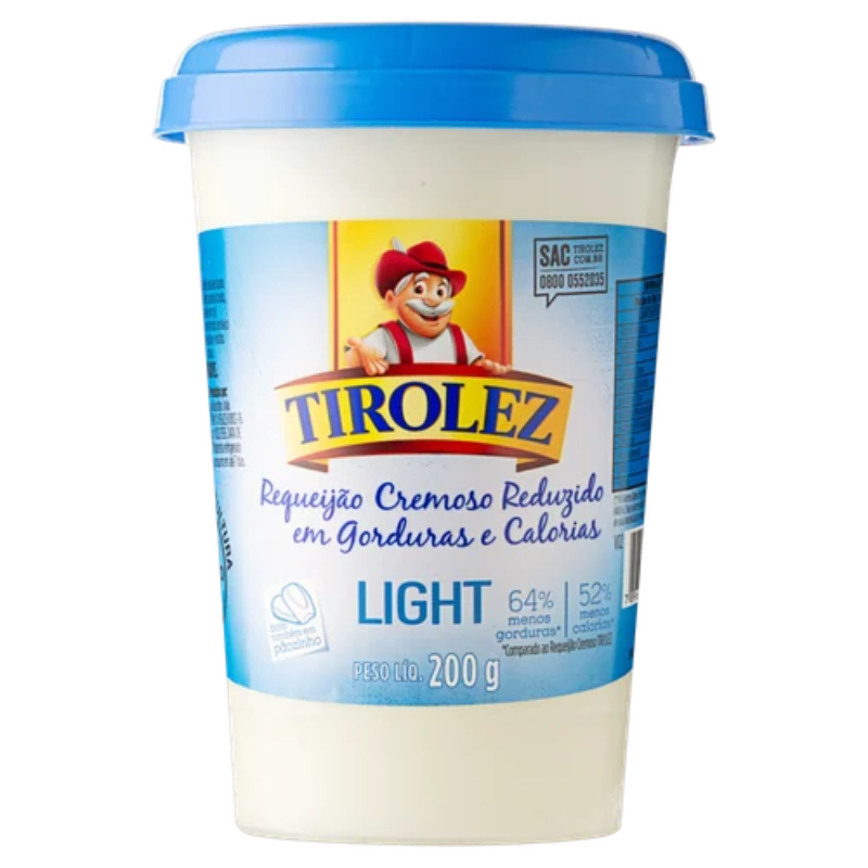 REQUEIJAO CREM TIROLEZ LIGHT COPO 200G