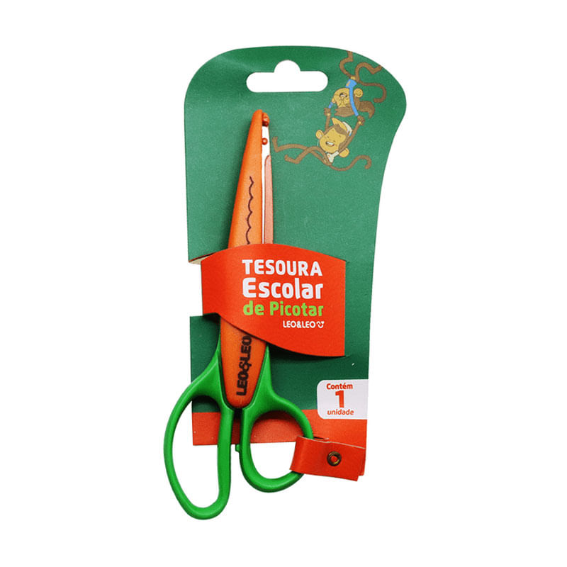 Tesoura Escolar de Picotar Leo e Leo 1un