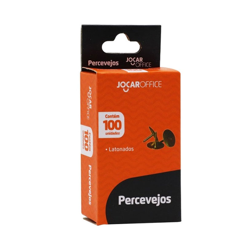 Alfinete Percevejo Latonado Caixa com 100un