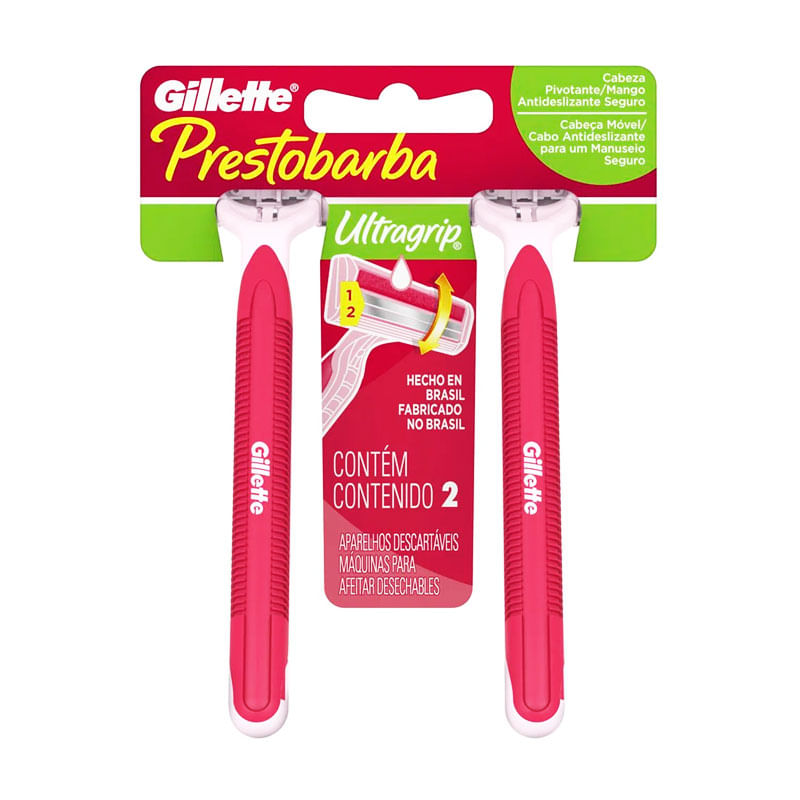 Aparelho de Barbear Gillette Prestobarba Ultragrip 1x2un