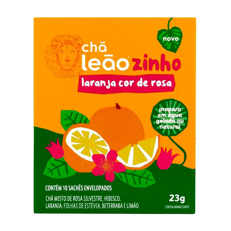 Chá Leãozinho Kids Laranja Cor de Rosa 23g
