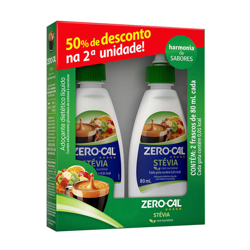 Adoçante Zero Cal Stévia Promocional 80ml