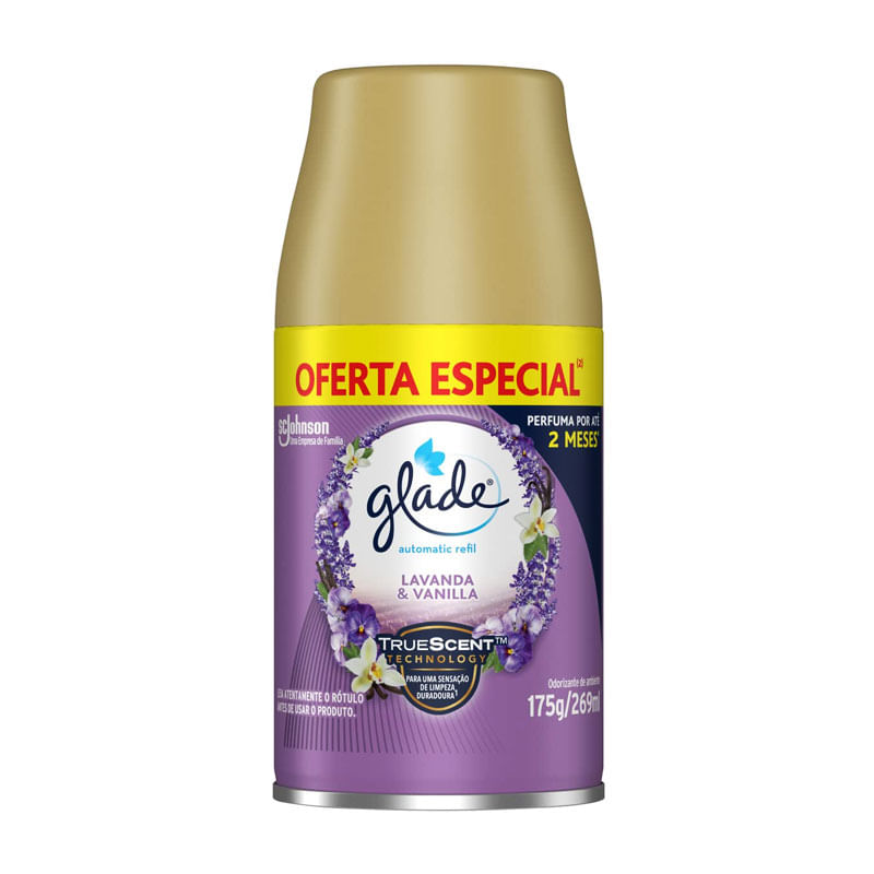 Aromatizador de Ambiente Glade Refil Automático Lavanda & Vanilla 269ml