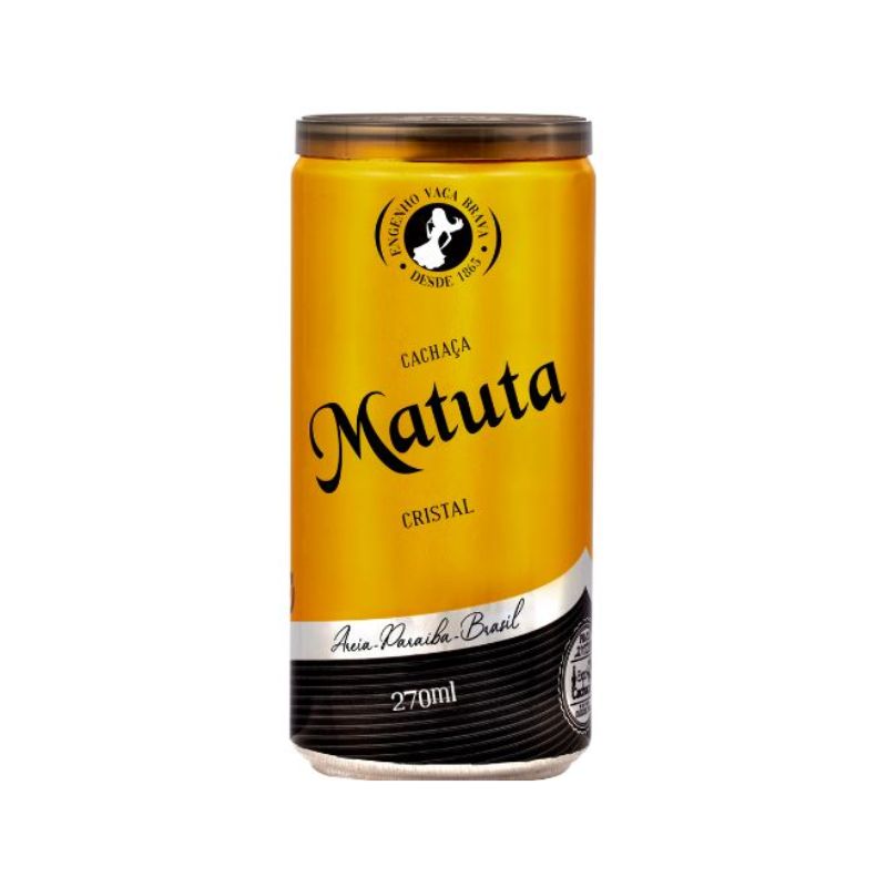 Cachaça Matuta Cristal Lata 270ml 