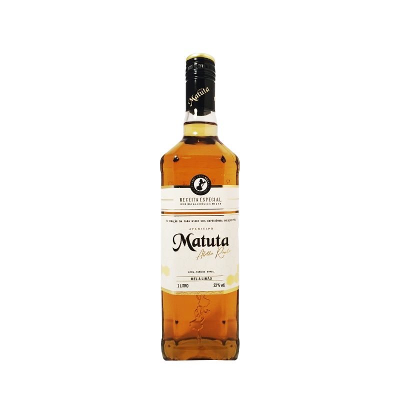 Cachaça Matuta Mel e Limão Garrafa 1l