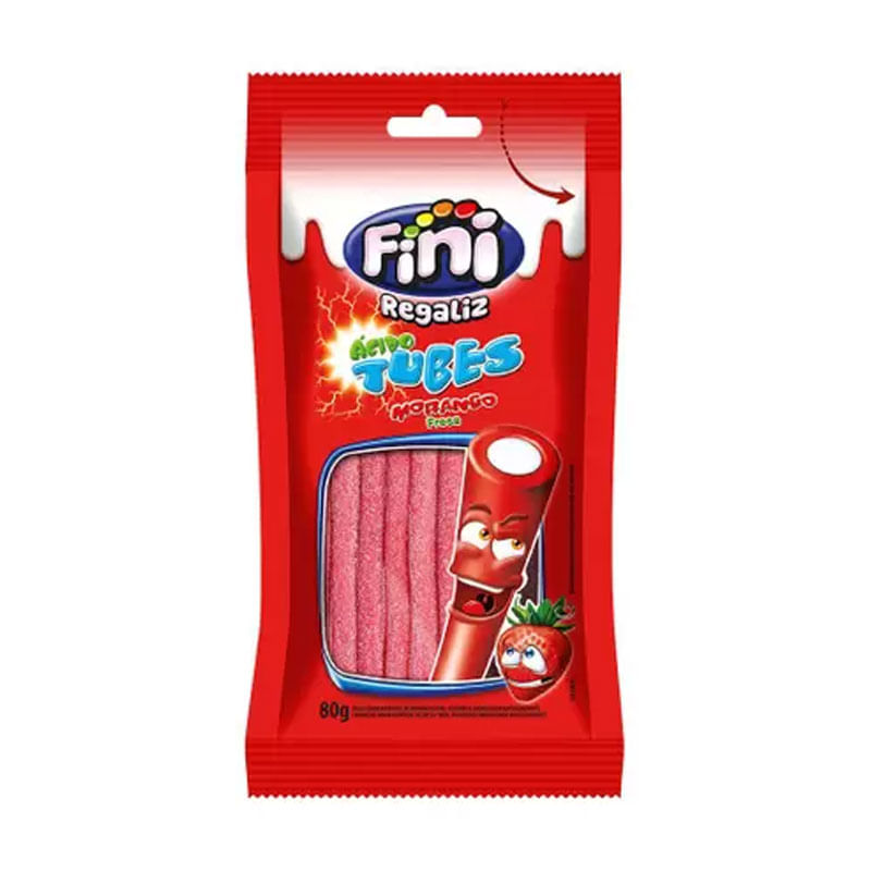 Tubes Tubinho Fini 80g Morango Cítrico