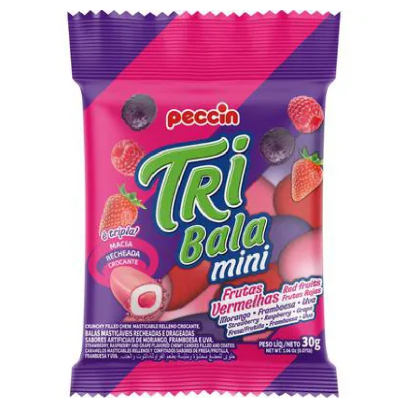 BALA TRIBALA MINI FRUTAS VERMELHAS 30G