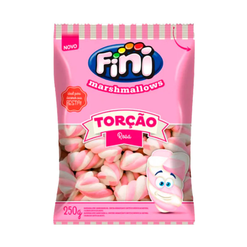 Marshmallows Fini Torção Rosa 250g