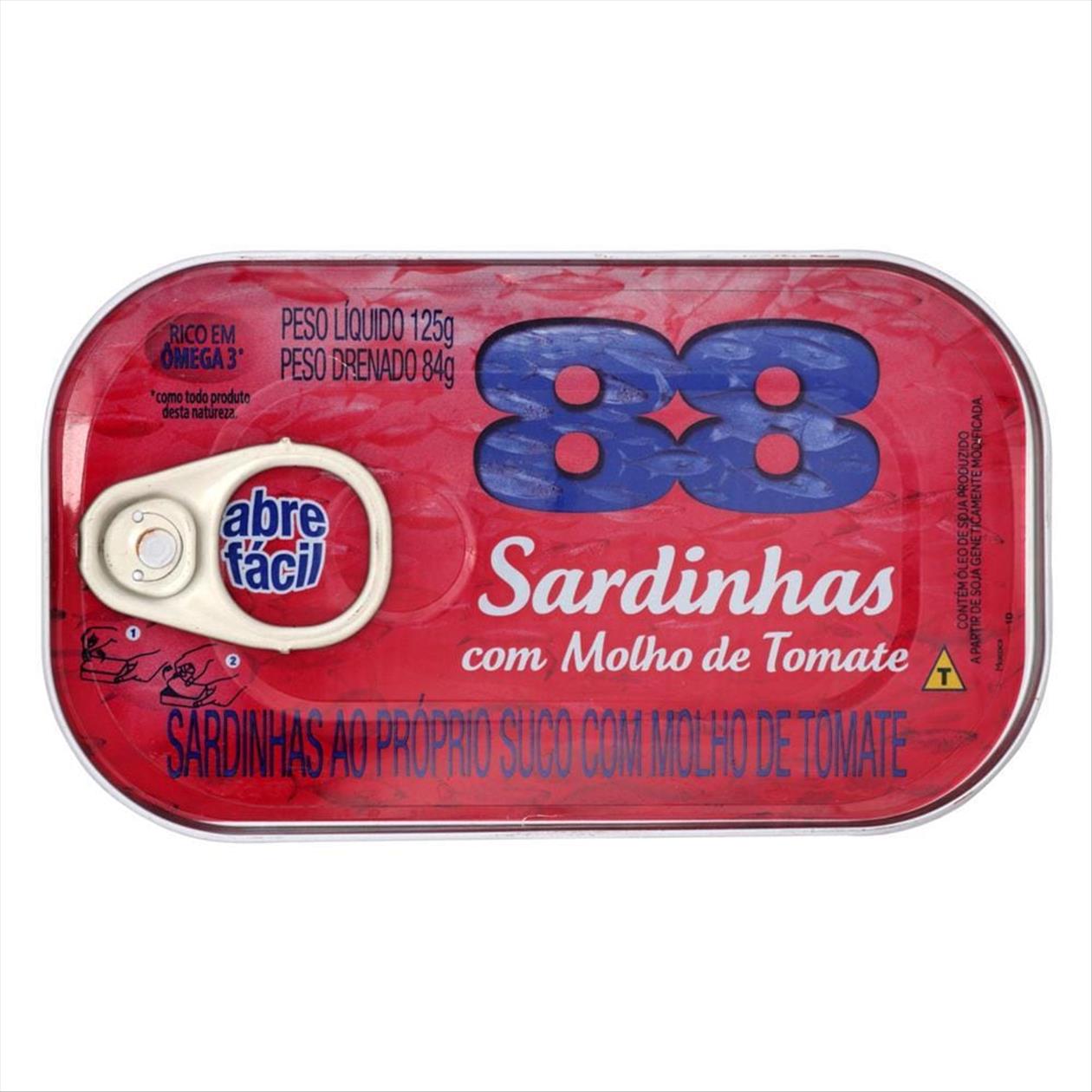 Sardinha 88 Molho de Tomate 125g