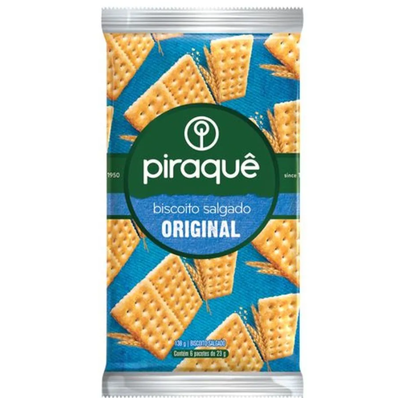 Biscoito Salgado Piraquê Tradicional 138g