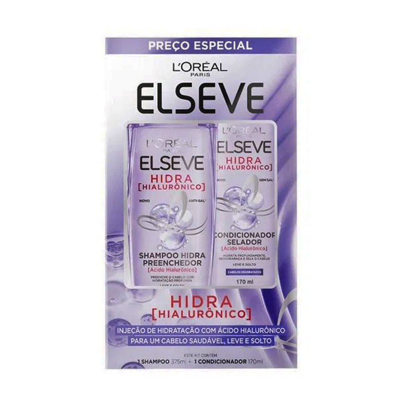 Shampoo 375ml+Condicionador 170ml Elseve Hialurônico 