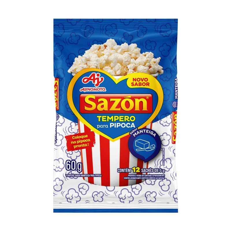 Tempero para Pipoca Sazon Manteiga 60g