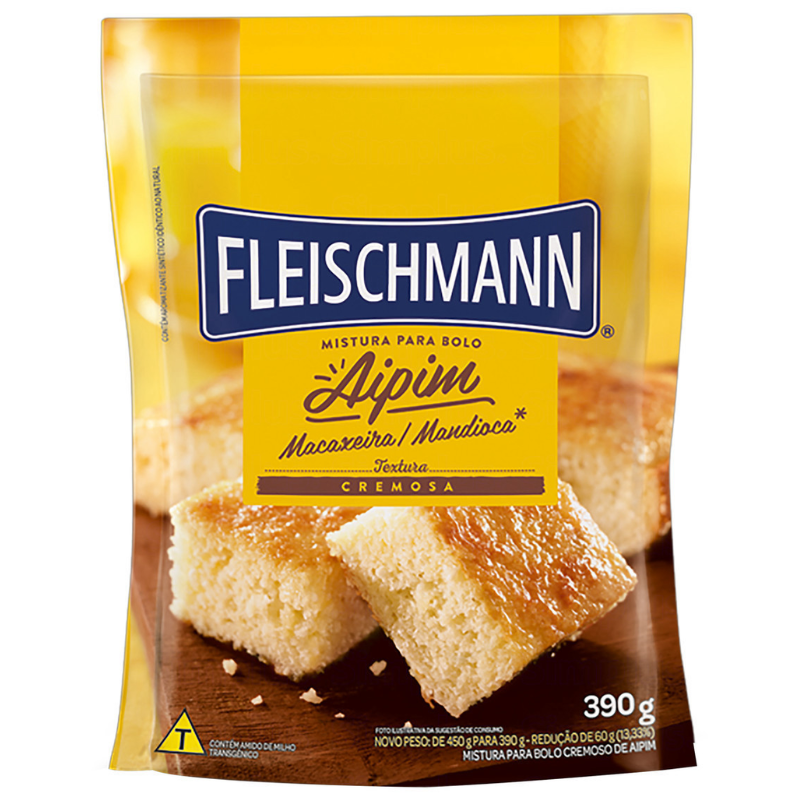 Mistura para Bolo Cremoso Aipim Fleischmann Sachê 390g