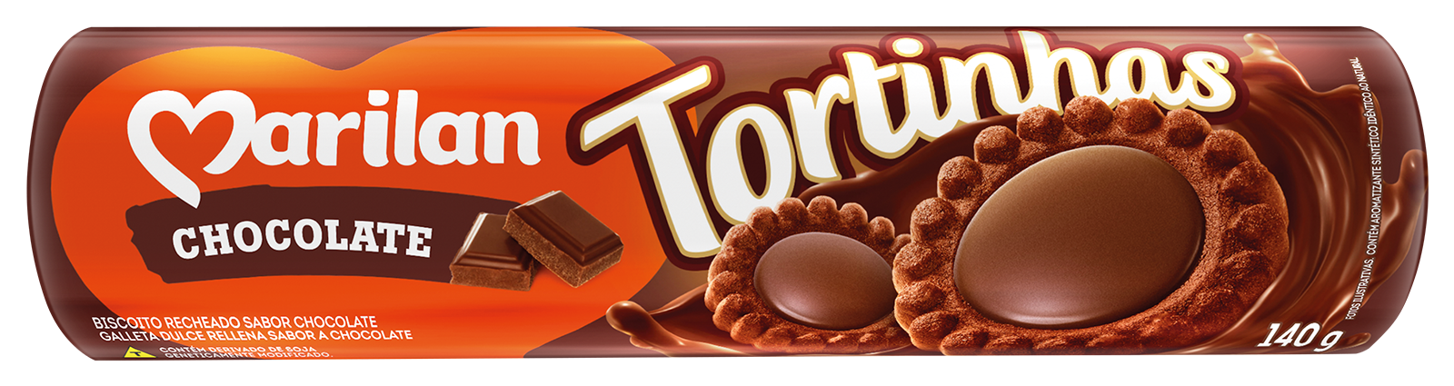 Biscoito Tortinha Marilan Chocolate 140g
