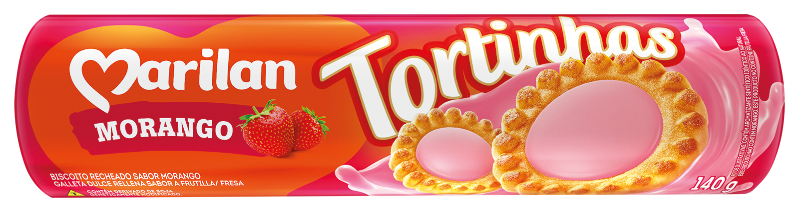 Biscoito Tortinha Marilan Morango 140g