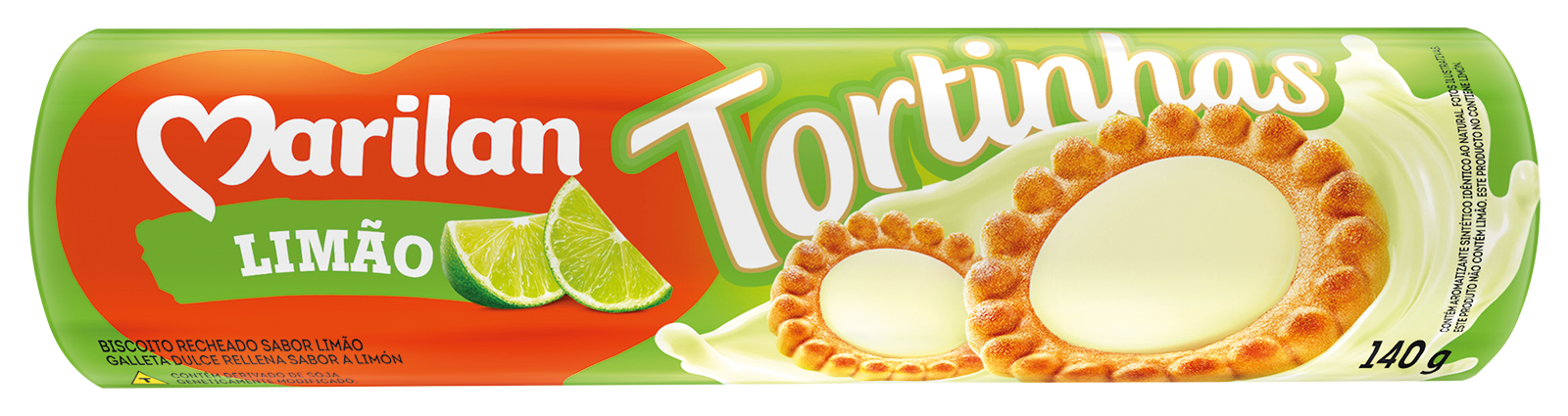 Biscoito Tortinha Marilan Limão 140g