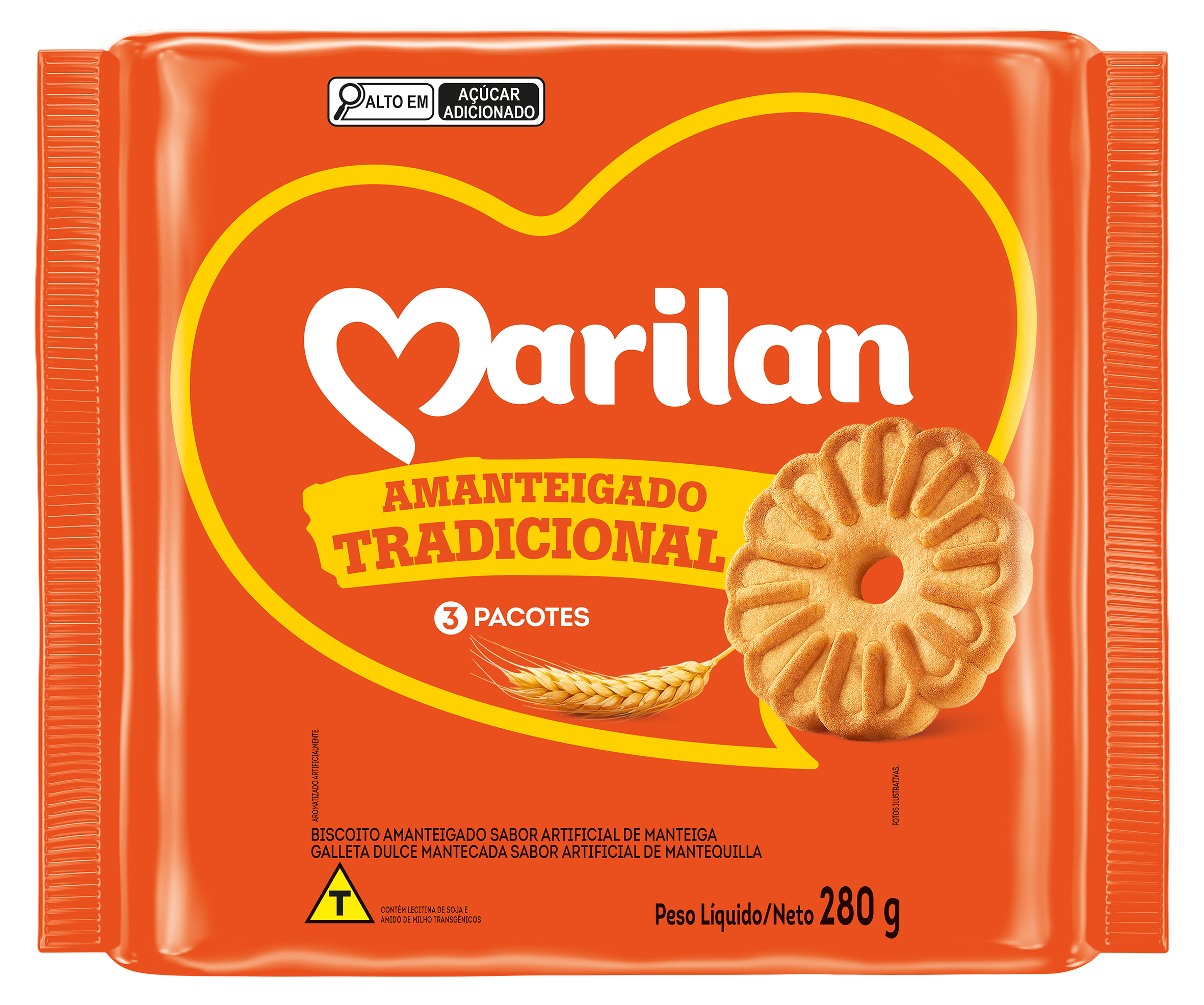 BISCOITO AMANTEIGADO MARILAN TRADICIONAL 280G