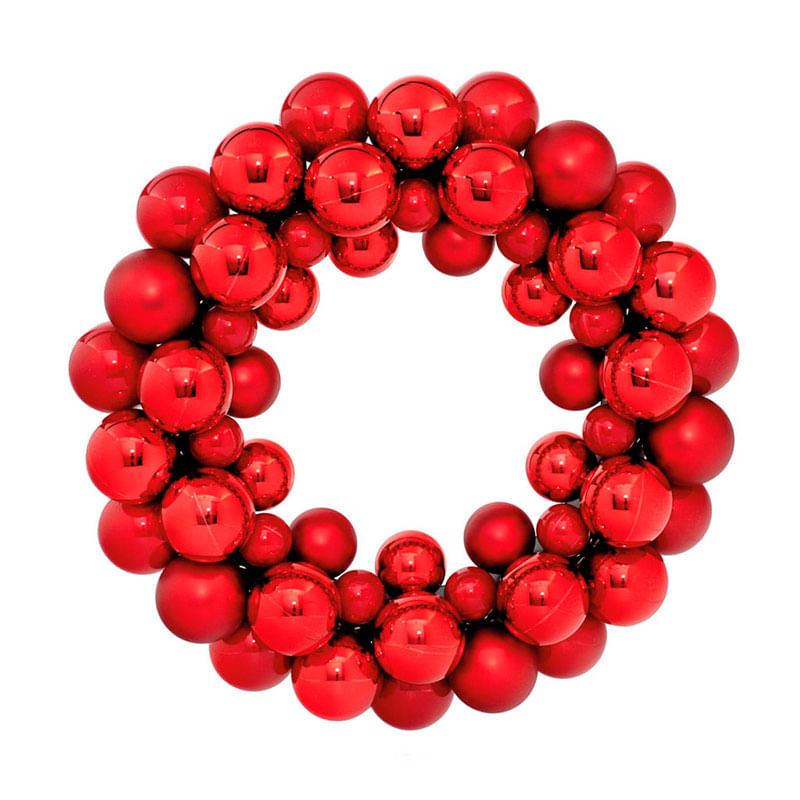 Guirlanda de Bolas Vermelhas 34cm