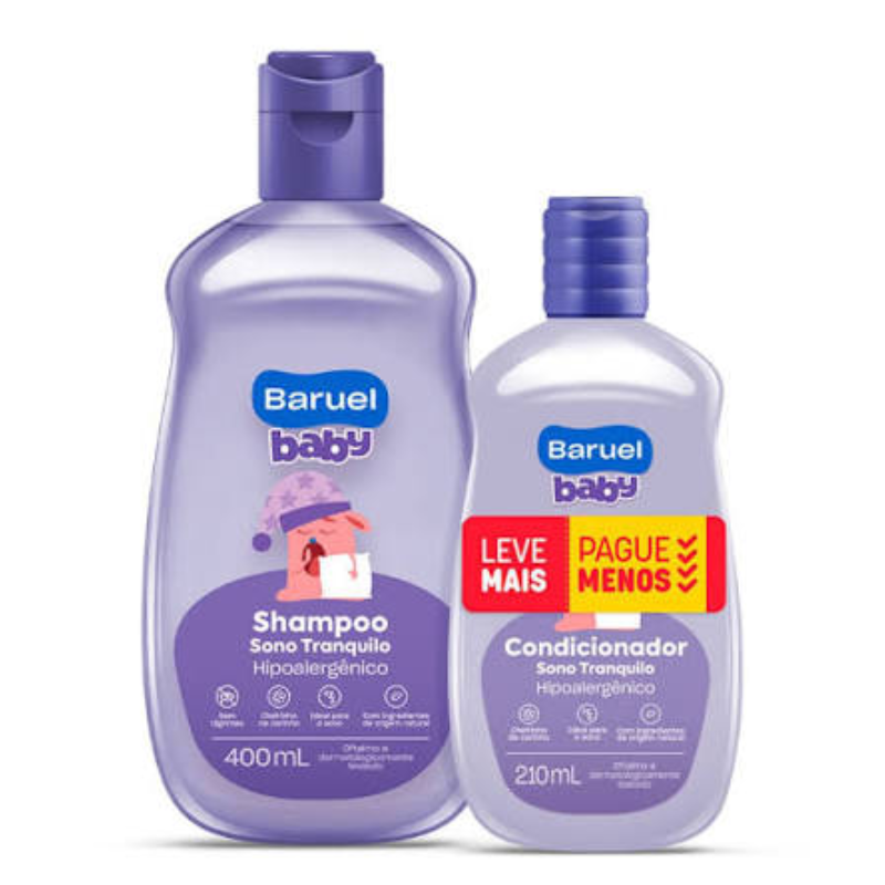 Kit Baruel Baby Hora Do Sono Shamp 400 ml + Cond 210 ml
