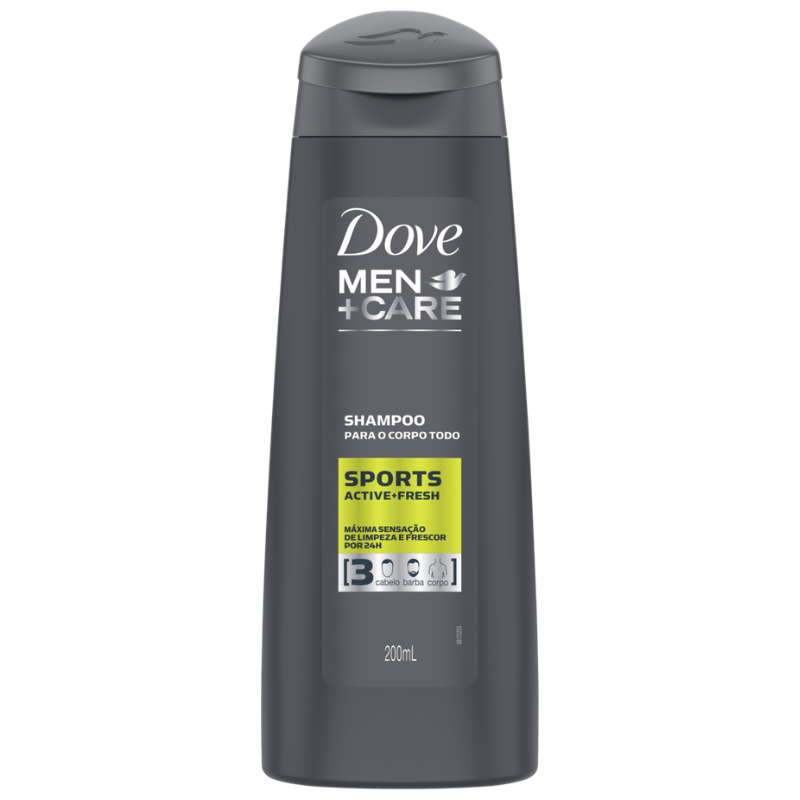 Shampoo Dove Men+Care Sports 3 em 1 200 ml