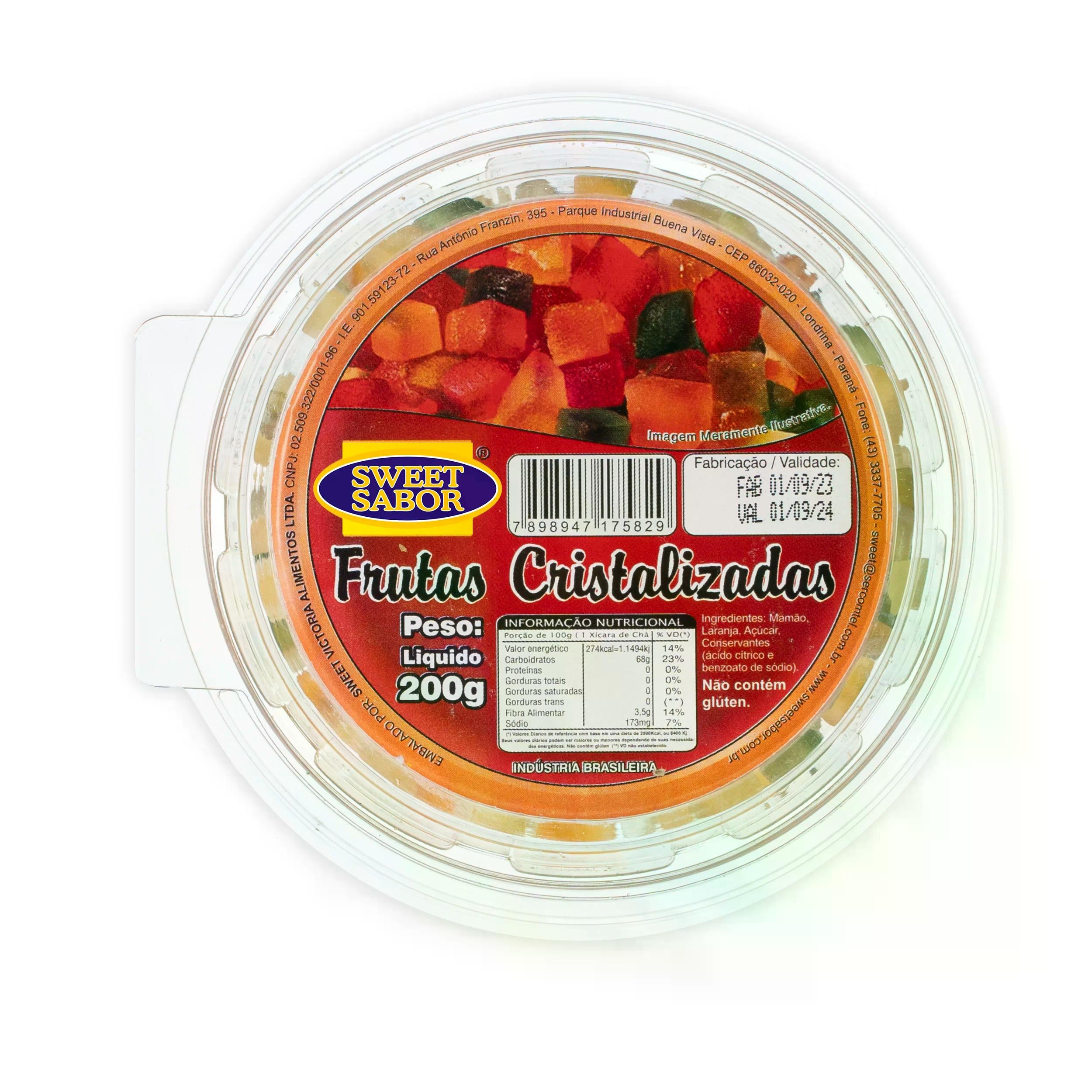 Frutas Cristalizadas BDJ 200g